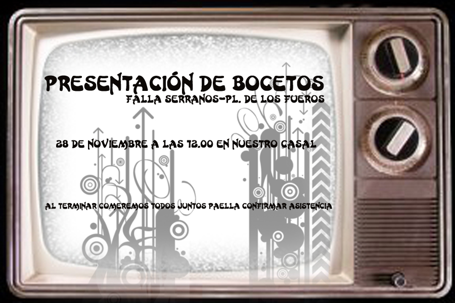 Presentación de Bocetos Falla Serranos - Plaza los Fueros