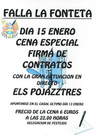 CENA ESPECIAL FIRMA DE CONTRATOS Falla la Fonteta