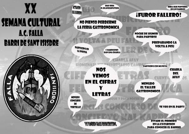Programa de la XX Semana Cultural de la Falla San Isidro