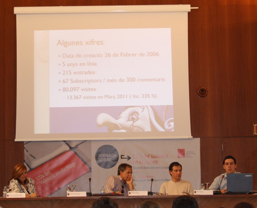 Jornada sobre l'ús del valencià en els blogs. Malalt de Falles Jornada sobre l'ús del valencià en els blogs. Malalt de Falles