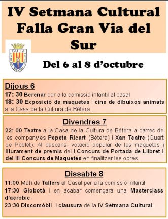 IV Setmana Cultural Falla Gran Via del Sur
