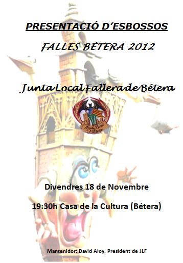 Presentación Bocetos Fallas Bétera 2012 JLF
