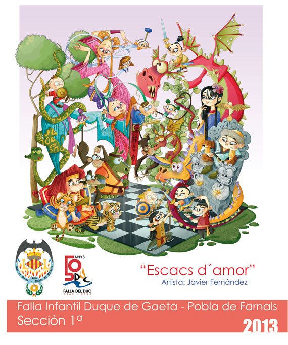boceto falla Infantil Duque de Gaeta - Pobla de Farnals 2013