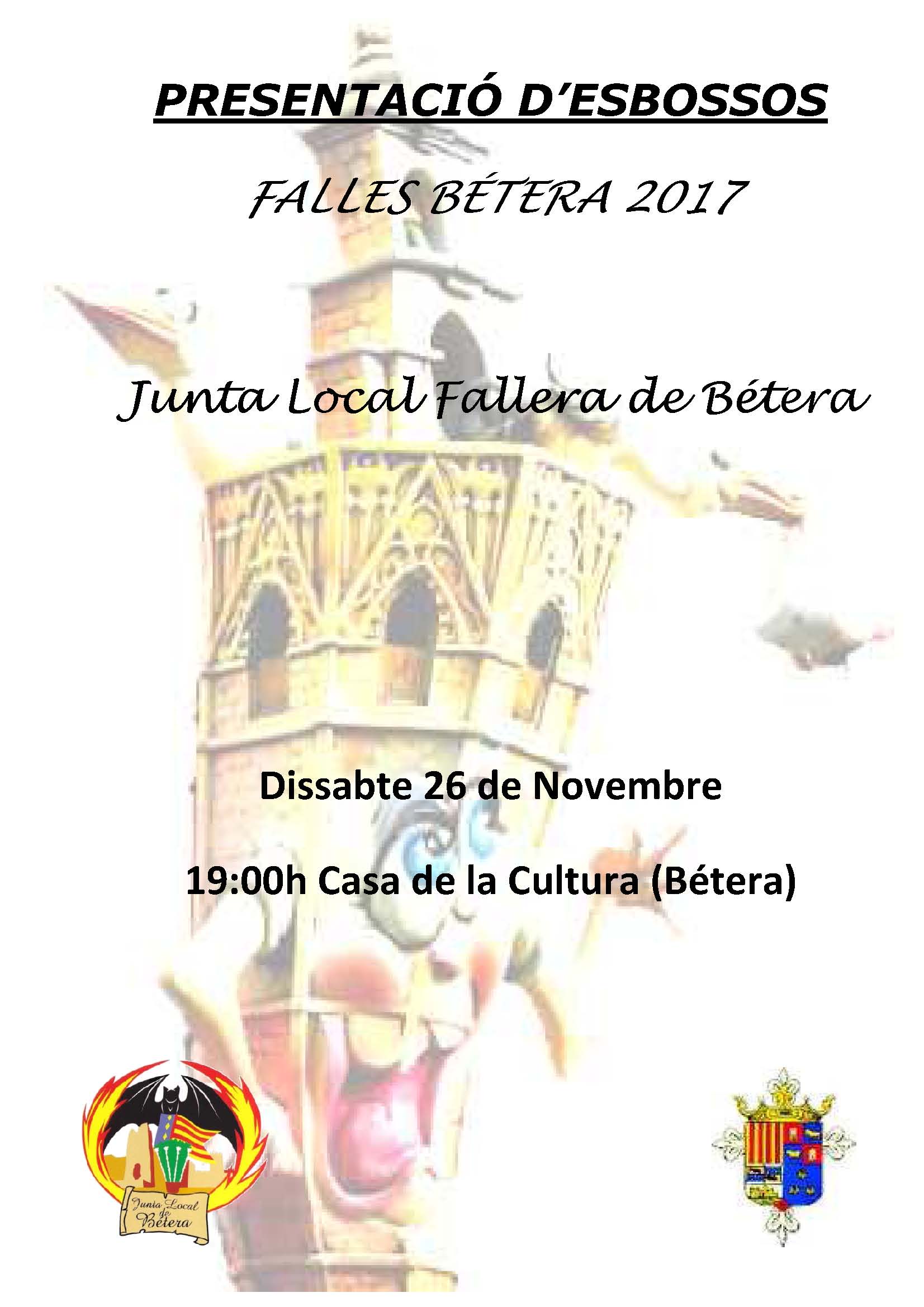 cartel presentación bocetos fallas 2017 JLF