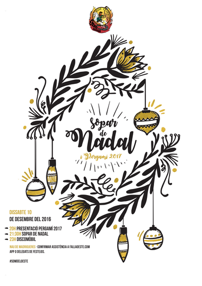 Sopar de Nadal i Pergamí Falla Oeste 2016